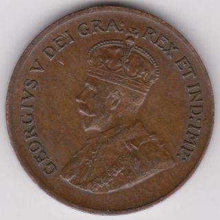 Canada - 1928 One Cent Km 28 Au,  Brown Abt.  Uncirculated,  George V Small 1 Cent photo
