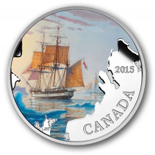 2015 $20 Lost Ships In Canadian Waters: Franklin ' S Lost Expedition F.  Silver Coin photo