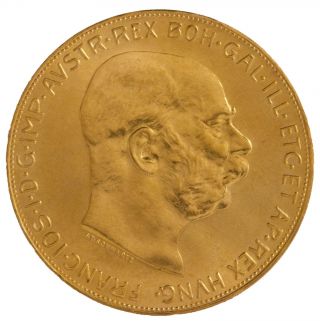 Austrian 100 Corona Gold Coin photo