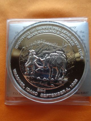 Bunker Hill Discovery Noah & Jackass Ltd.  Edition 1 Ozt.  999.  5 Silver Round photo