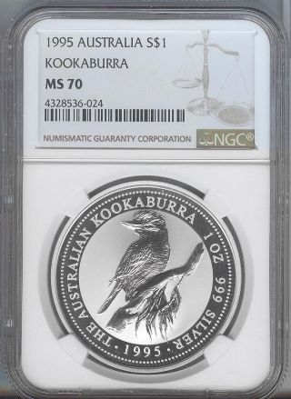 1995 Australia - Kookaburra $1 - - Ngc Ms70 - Spot - photo
