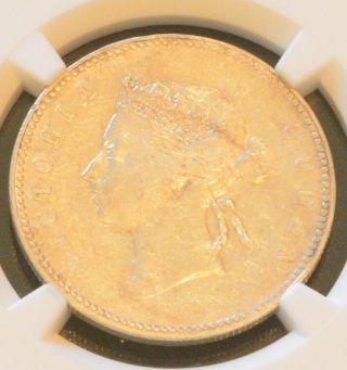 1893 China Hong Kong 50 Cent Queen Victoria Silver Coin Ngc Vf 35 photo