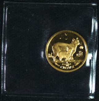 2012 Isle Of Man 1/25 Oz.  Proof Gold Coin Manx Cat photo