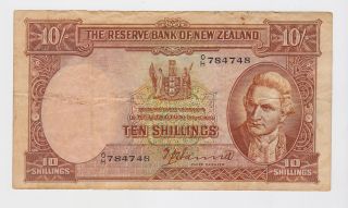 Zealand - Ten (10) Shillings,  1944 - 1950 photo