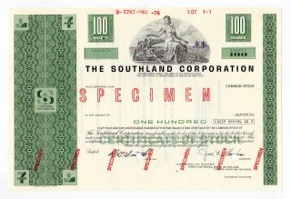 Specimen - The Southland Corporation Stock Certificate photo
