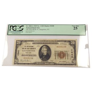1929 $20 National Banknote 