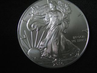 2016 Bu Us Silver Eagle Dollar Coin 1oz Fine Silver Bullion photo