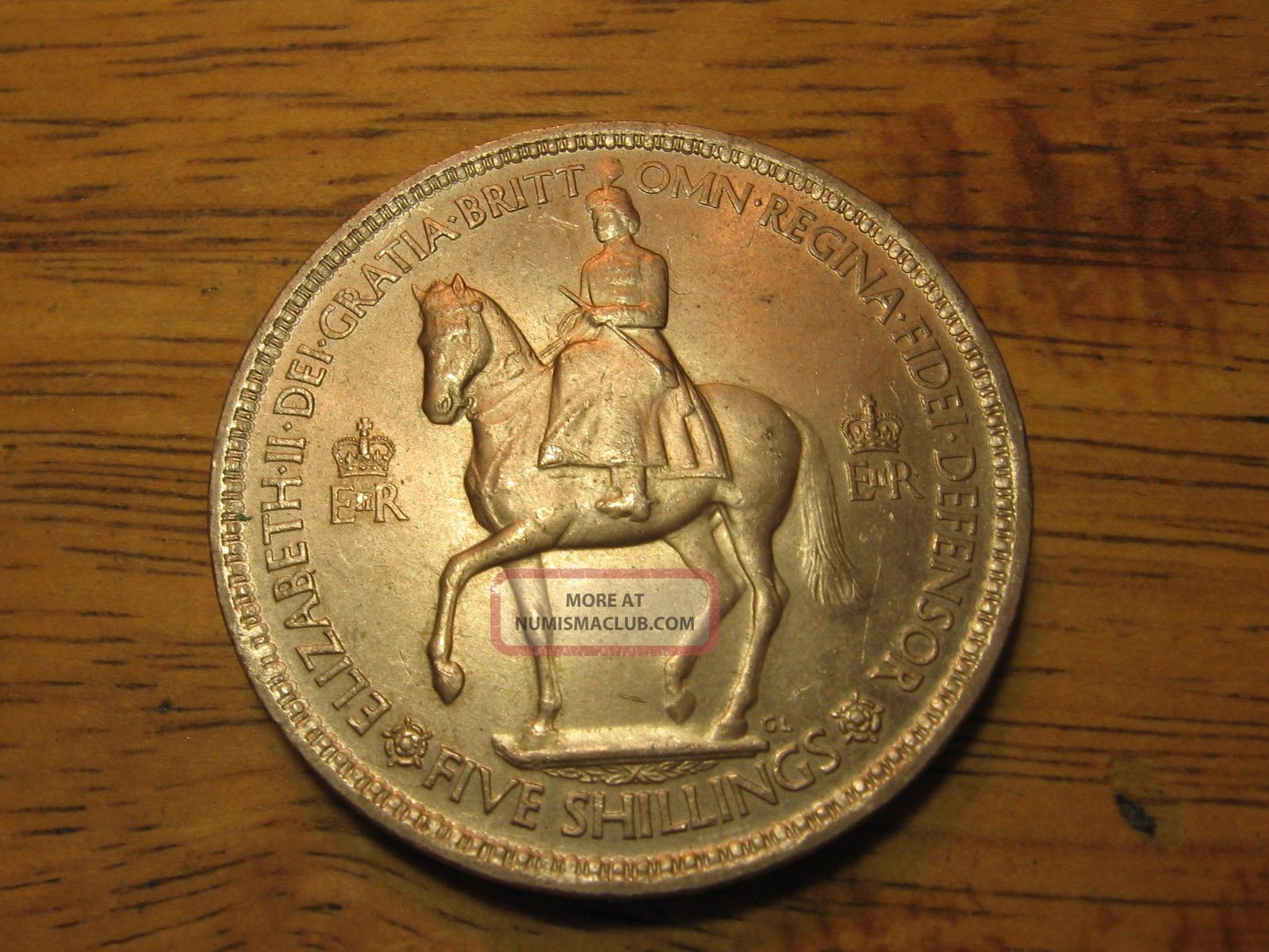 1953 Great Britain Five Shillings, Coronation Crown Coin