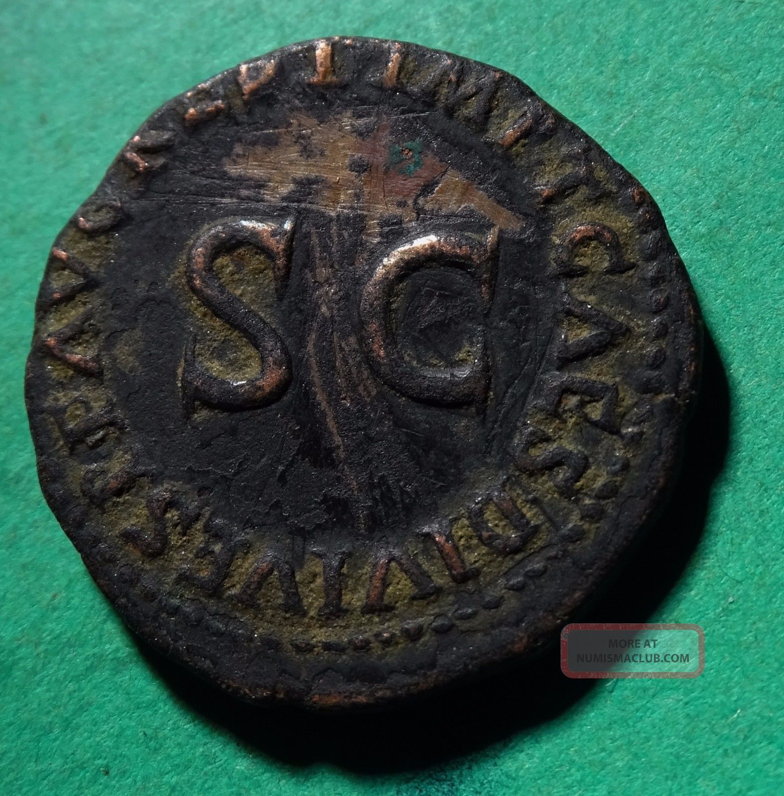 Tater Roman Imperial Ae As Coin Of Tiberius Sc