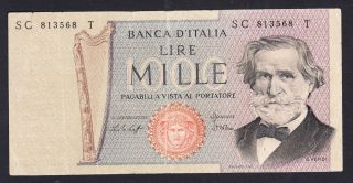 Italy 1000 Lire 10 - 01 - 1977 Vf P.  101,  Banknote,  Circulated photo