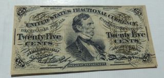 1863 Third Issue 25 Cent Fractional Currency Civil War Era 25¢ photo