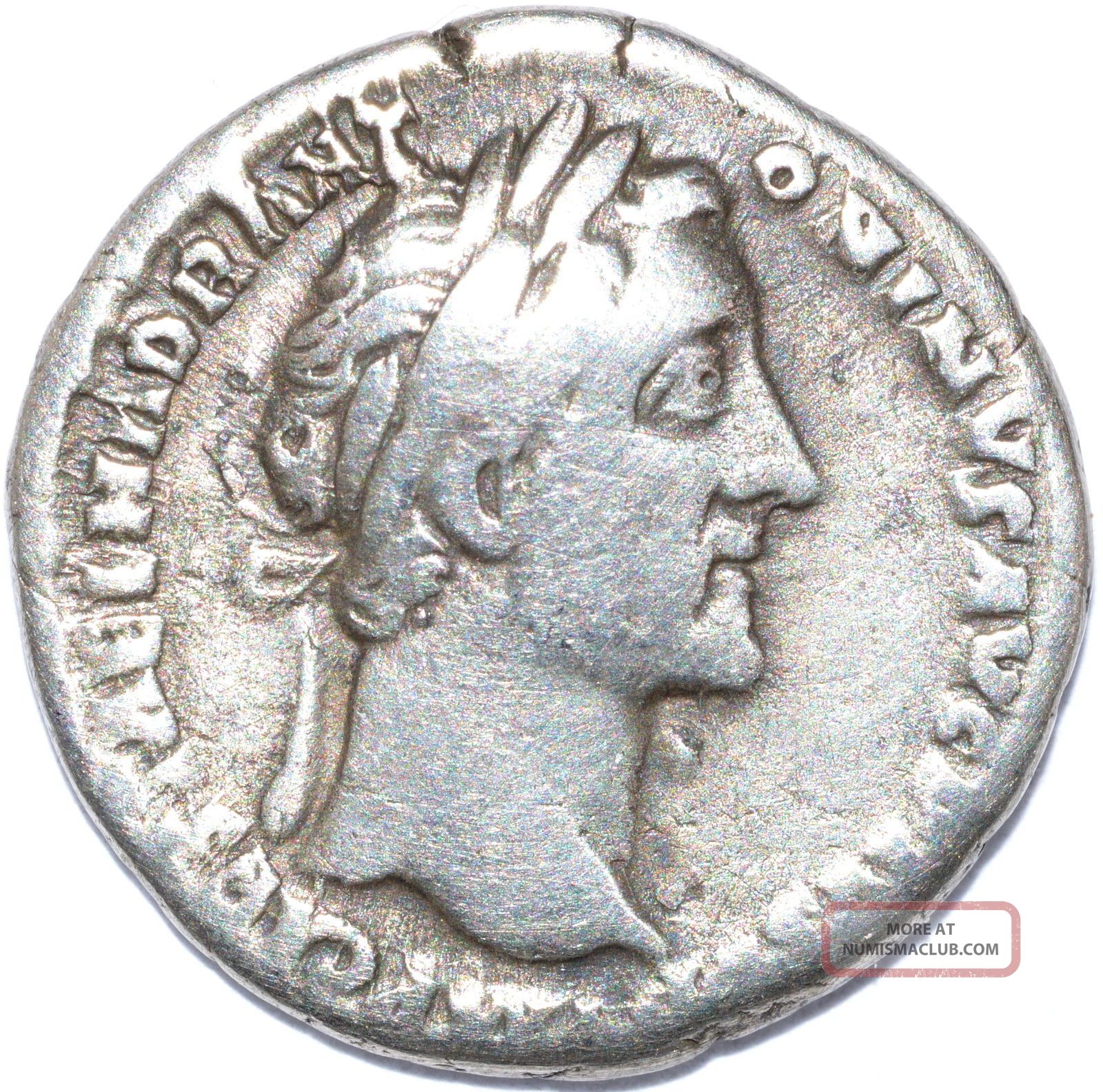Authentic Emperor Antoninus Pius, Ar Silver Denarius - Rev. Pax - C74