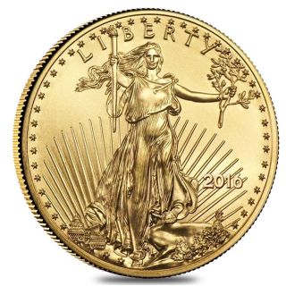 2016 1/4 Oz Gold American Eagle $10 Coin Bu Usa Gem photo