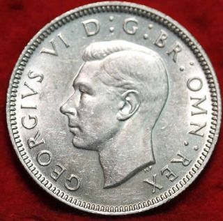 Uncirculated 1943 Great Britain Shilling Silver Foreign Coin S/h photo