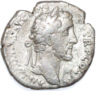 Authentic Emperor Antoninus Pius,  Ar Silver Denarius - Rv Winged Victory - C52 photo