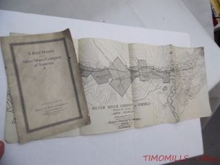 C.  1922 Silver Mines Company Of American Investment Prospectus Map Aspen Colorado photo