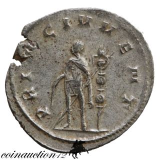 Roman Silver Antoninianus Valerian Ii 253 - 255 Ad Princi Ivventutis photo