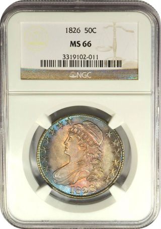 1826 50c Capped Bust Half Dollar Ngc Ms66 photo