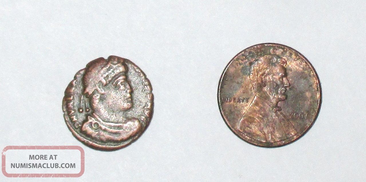 Valentinian I—ad 364 - 375—ancient Roman Bronze Coin—χρ (christian ...