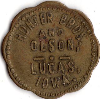 Lucas Iowa Hunter Brothers And Olson Merchant Good For Trade Token photo