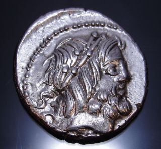 Jupiter And Juno Sospita With King Cobra Roman Republic Coin Ex Clain.  Ms photo