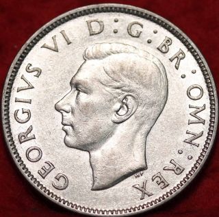 1943 Great Britain Florin Silver Foreign Coin S/h photo
