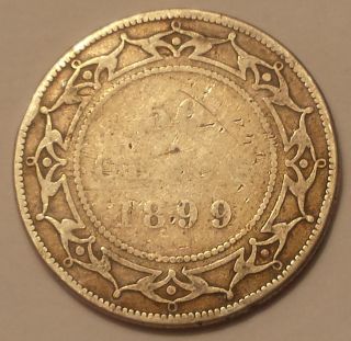 1899 Newfoundland 50 Cents Coin (92.  5 Silver) - Queen Victoria photo