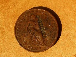 Great Britain 1841 Copper 1 Penny Coin Counterstamped 