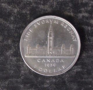 1939 Canada Silver Dollar Coin In Au - photo