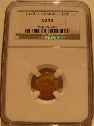 Mexico 1837 Do Rm Gold 1/2 Escudo Ngc Au - 55 Durango photo