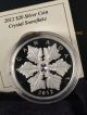 2012 $20 Fine Silver Snowflake Proof Coin Canada Swarovski Crystal Coins: Canada photo 6