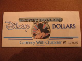 1989 One Dollar - Disney Dollar Mickey ' D ' Series - 10 Sequential Bills - photo