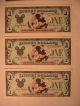 1989 One Dollar - Disney Dollar Mickey ' D ' Series - 10 Sequential Bills - Paper Money: World photo 3