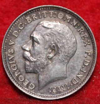 1912 Great Britain 3 Pence Silver Foreign Coin S/h photo