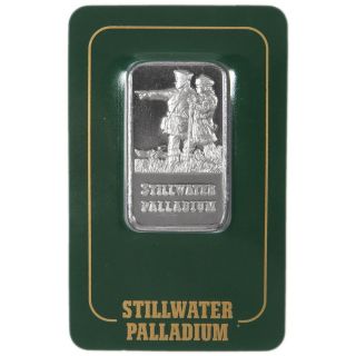 1 Troy Oz.  Stillwater Lewis & Clark Palladium Bar.  9995 Fine (in Assay) photo