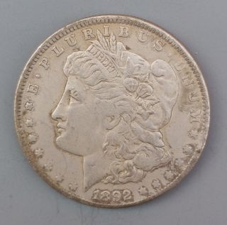 1892 - Cc Us Morgan Silver Dollar $1 - Dollar Uncirculated photo