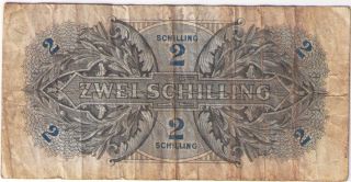 Paper Money Banknote 2 Zwei Schilling Oesterreich Austria 1944.  Vg.  Pick: P - 104b photo