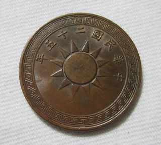 China,  Republic,  1 Cent (1 Fen),  1936. photo