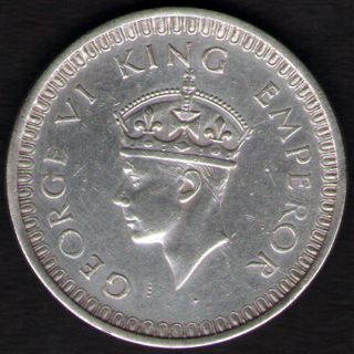 British India - 1942 - George Vi One Rupee Silver Coin Ex - Rare photo