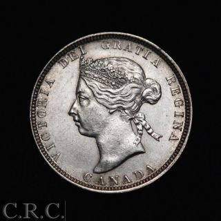 Canada 25 Cents 1883 - H Ch Au/bu photo