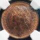 1887 Great Britain Farthing,  Ngc Ms 64 Rb,  Coin UK (Great Britain) photo 1