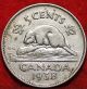 1938 Canada 5 Cents Foreign Coin S/h Coins: Canada photo 1