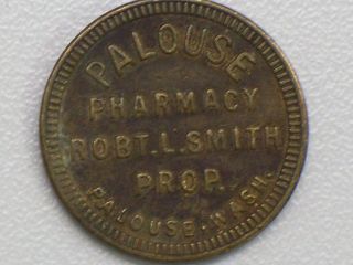 Good For 5 Cents In Trade Palouse Pharmacy Robt.  L Smith Prop.  Palouse Wash. photo