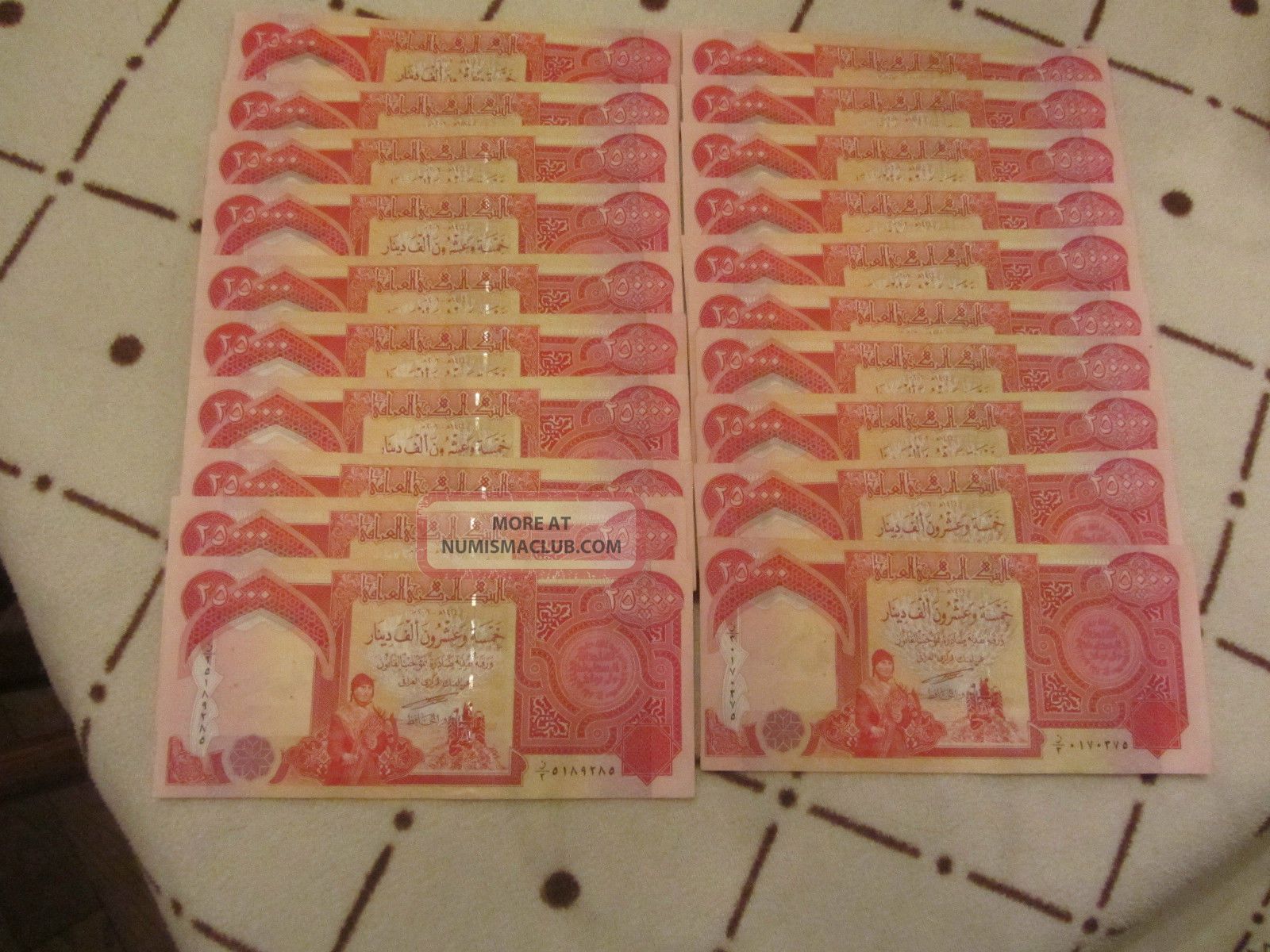 One Million Iraqi Dinars 40x25000