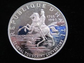Haiti 1968 Proof Silver 10 Gourdes - General Toussaint - photo