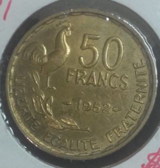 France 1952 50 Francs Upgrade Gold In Color photo