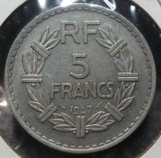 France 1947 5 Francs Aluminum photo