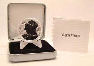 Latvia Jazeps Vitols 1 Lats 2013 Silver Collector Coin - 1137 photo
