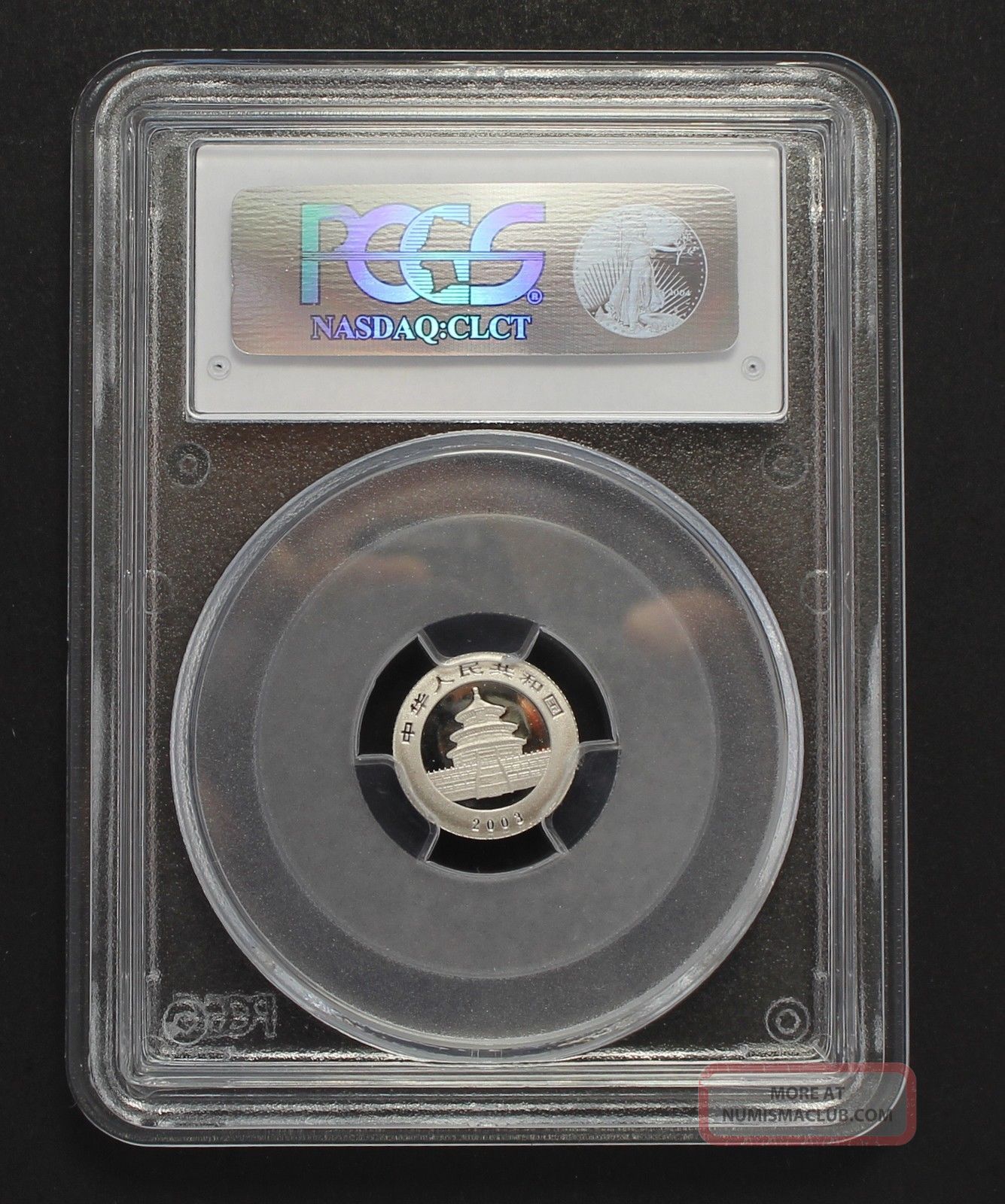 2003 1/20 Oz 50 Yuan Platinum Panda Pcgs Pr69dcam