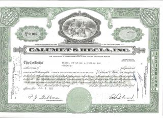 Calumet & Hecla,  Inc.  Vintage Stock Certificate Dated 1966 photo